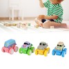 4pcs Pull Back Car Toys Cartoon Q Version Alloy Vehicle