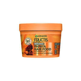 Garnier Fructis, 3-in-1 Hair Mask, Repairing & Hydrating, Hair Food Papaya, 390ml
