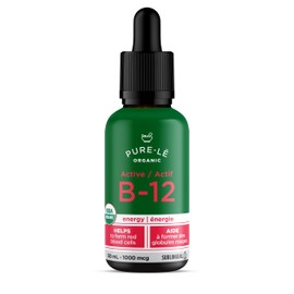 Organic Sublingual Active Vitamin B12 50ml - Best Tasting USDA Organic vitamin B12 - Fast acting for all ages. Natural, Kosher, Vegan, Non-GMO. All Natural - Energy, Endurance, Mood, and Heart Health Supplement - No Fillers, No Artificial Ingredients. 50-Day Supply