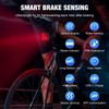 NAACOO Smart Bike Tail Light with Custom LED Patterns (Heart/Smile/Bear/Bike),