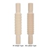 Embossed Rolling Pin with 2 Different Pattern Solid Wood Polished