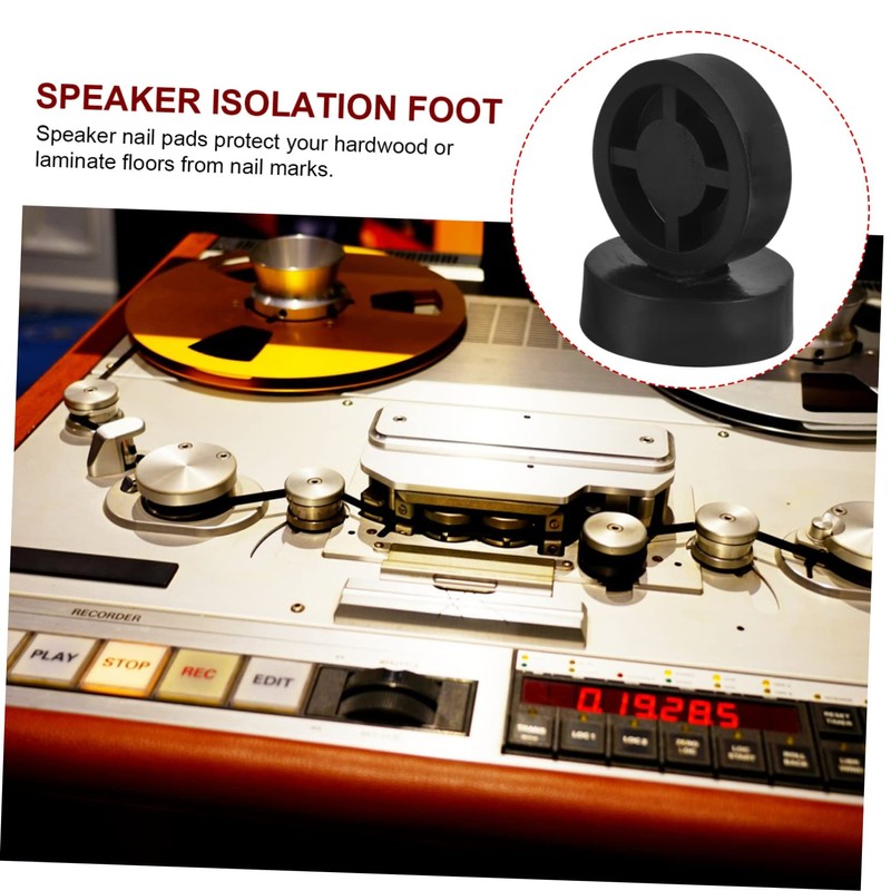 TEHAUX 4pcs Rubber Speaker Isolation Feet Pads Subwoofer Isolation Pad