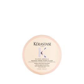 Kérastase Gloss Absolu Masque Crème Hydra-Glaze, Hair Mask for Shine and Smoothness, with Hyaluronic Acid and Glycolic Acid, Haircare For Thick, Frizz-prone Hair, 75 ml