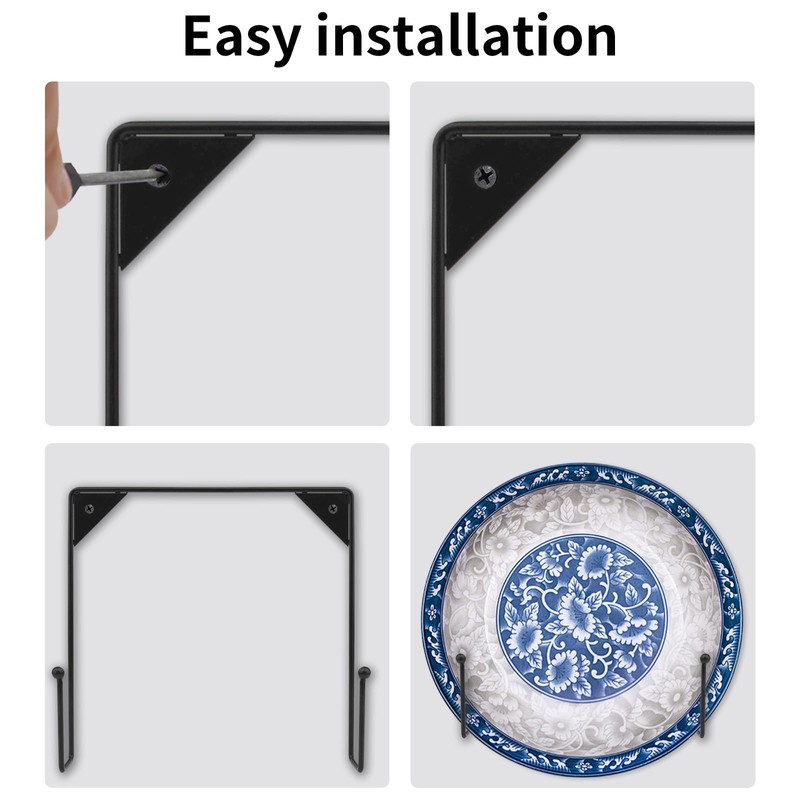 CUKE2BEET 7.87 inch Large Plate Stands for Display, Wall Mounted