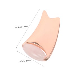 FRCOLOR Metal Face Gua Sha Tool Portable Roller Massage Board for Facial Care Skin Brightening Aging Treatment Durable Design for Home Travel Use