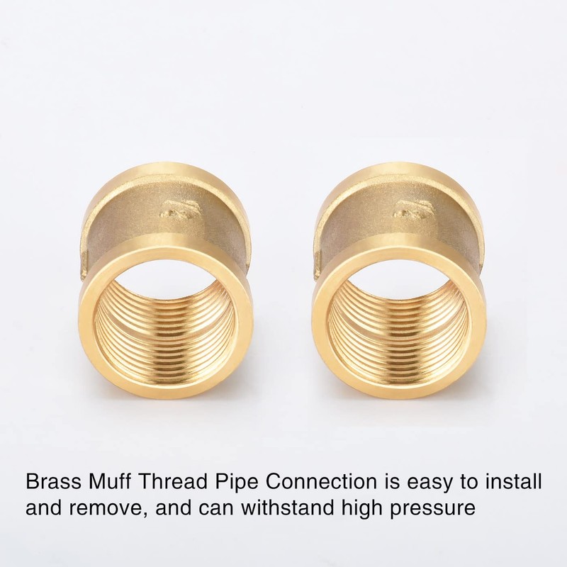 Nutmanel Brass Sleeve 1/2 Inch 2 x Female Thread Connector