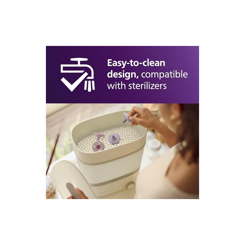 Philips Avent Soothie Chupetes ortodónticos para bebés, chupetes 100% silicona,