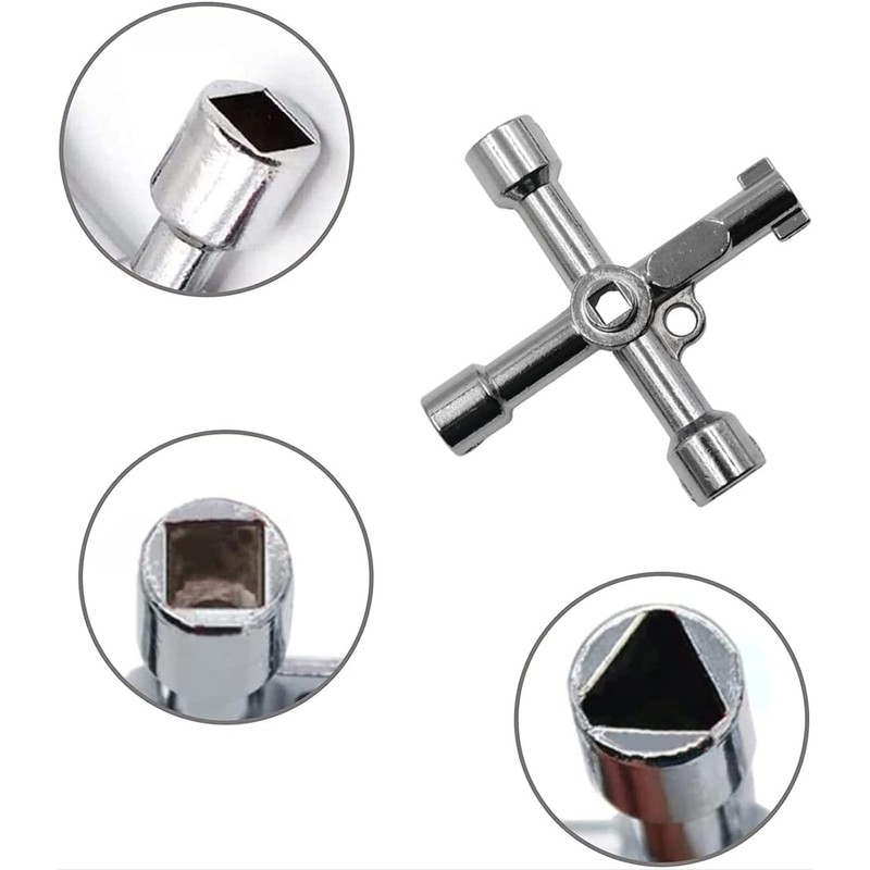 Viojrlly Set of 2 Control Cabinet Keys, 4-Way Multifunctional Utilities