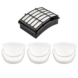 1 HEPA + 3 Foam Filters Replacement Compatible With Shark Vacuum Navigator Lift Away NV350 NV351, NV352, NV355, NV356E, NV360, NV370 NV391, ZU503AMZ, UV440 UV490, UV500 UV540 UV550 CU500#XFF350 XHF350