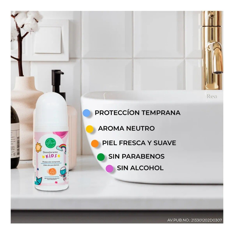Desodorante Roll On Allium Axilas Libre Aluminio Sin Aroma Pack