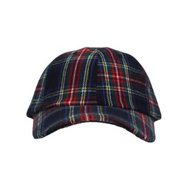 WITHMOONS Baseball Cap Tartan Plaid Check Winter Hat KR11087 (Black)