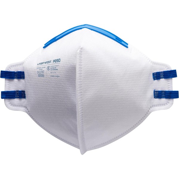 Portwest P250 Disposable FFP2 Fold Flat Respirator Face Mask (Pack