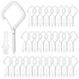 Screw Hooks Pack of 30 Wall Hooks White Hooks for Screwing Ceiling Hooks Wall Hooks for Screwing Sen Screw Hooks Small Hook Screws Screw Hooks Stainless Steel Hooks Ceiling Screw Hooks White