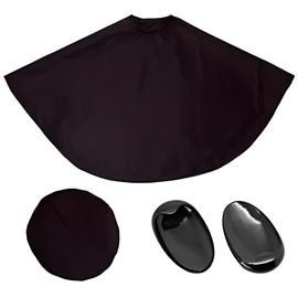 hananail Hair Dye Cape 3-piece Set, Set of 2, Black, F