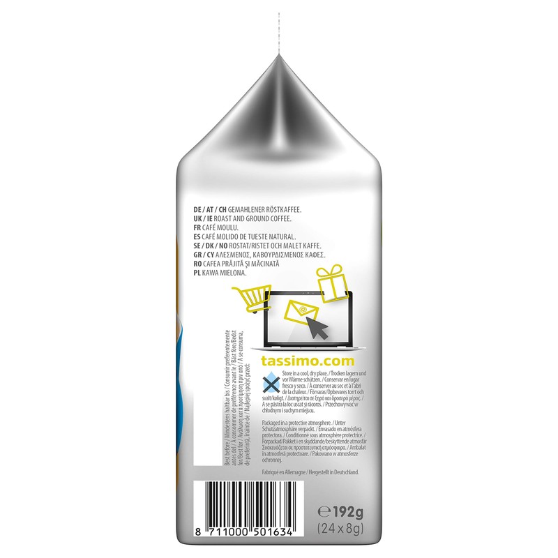 Jacobs Tassimo Morning Café XL Mild & Smooth Capsules, 21