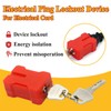 10Pcs 7397 Electrical Plug Lockout Device with 2 Keys, Fits