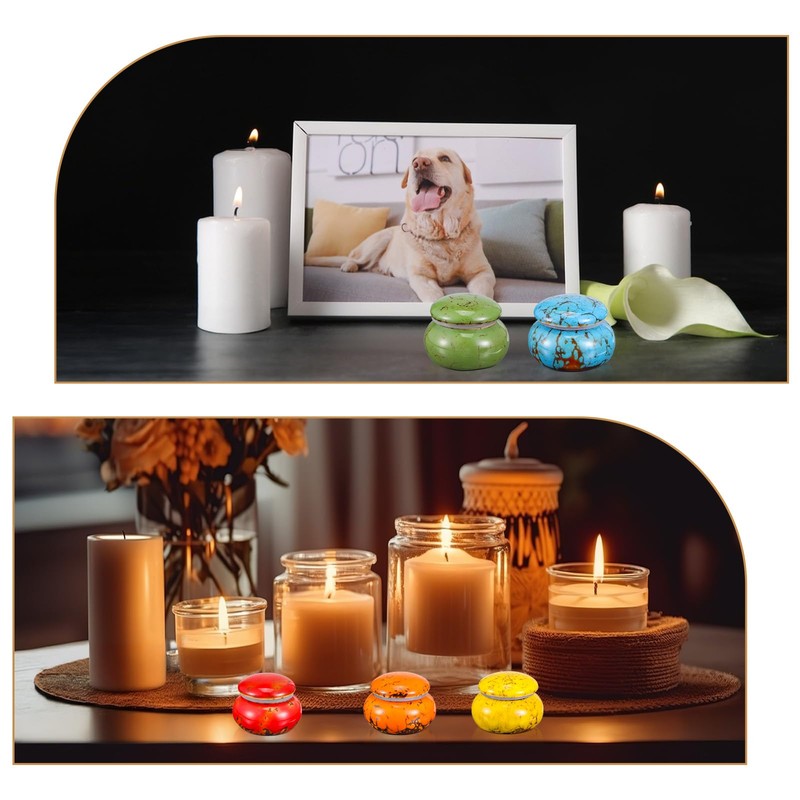 6 Pcs Ceramic Small Urns for Human Ashes Keepsake Set,