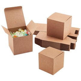 PH PandaHall 30PCS Gift Box Kraft Paper Box, 3.54x3.54x3.54 Inch Favor Boxes Small Cardboard Paper Jewelry Present Soap Coin Shipping Boxes for Gifts, Christmas, Wedding, Birthday, Party