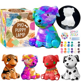 Goody King Paint Your Own Dog Lamp Kit, DIY Night Light, Crafts for Teens Girls Boys, Arts & Crafts Kit, Painting Kit for Kids, Room Decoration, Christmas Birthday Gift for Kids Ages 3 4 5 6 7 8+