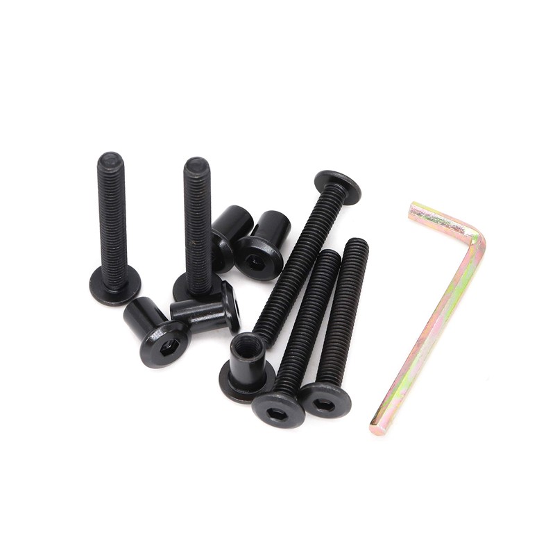 cSeao 10-Pack M6 x 45mm Black Hex Socket Cap Furniture