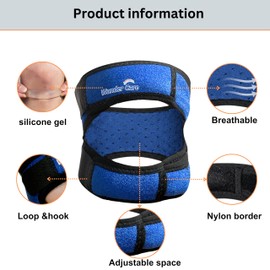 Patella Tendon Support Strap Dual Pack of1 | Adjustable Knee Strap Patella Tendon Brace with Stabilizer Band for Hiking, Soccer, Basketball, Runners, Jumpers, for Unisex