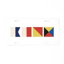 CafePress Nautical Flags Aluminum License Plate, Front License Plate, Vanity Tag