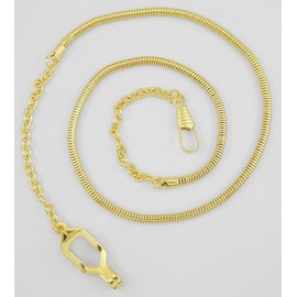 Whistle Chain, Metal, Gold