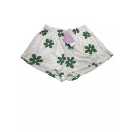 Ascot and Hart Women's Ascot + Hart Terry Cloth Pull-On Shorts - Cream Floral, XXL