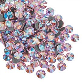 Beadsland Hotfix Rhinestones, 1440pcs Flatback Crystal Rhinestones for Crafts Clothes DIY Decorations, Light Pink AB, SS20, 4.6-4.8mm