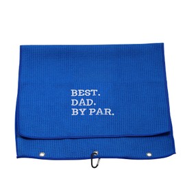 Dad Golf Towel Embroidered Golf Towel Gift Golf Golf Towel Gift Papa Golf Towel (Best Dad Blue)