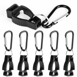 OFFCUP Glove Clips Holder, Pack of 6 Glove Grabber Clip with Carabiner, Grabber Holder for Work Glove, Grabber Clip, Glove Clips for Hanging Gloves, Towels