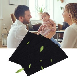 4 Pack Activated Carbon Filter Mat, Activated Carbon Filter Pad Universal Filter Set Activated Carbon Filter Fleece Filter Mat Extractor Filter Replacement for Air Purifier Kitchen 24.3 x 10.5 cm