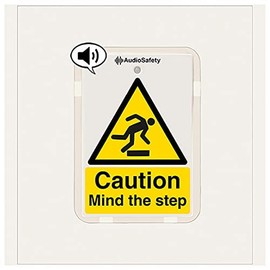 Danger - Mind The Step - Talking Safety Sign - 225x336mm - 1mm Rigid Plastic