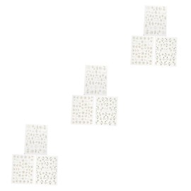 TOVINANNA 3sets Flower Nail Art Stickers Relief Floral Decals for Women Easy Application Nail Decoration Suitable for Home Salon Use 3sheets*3