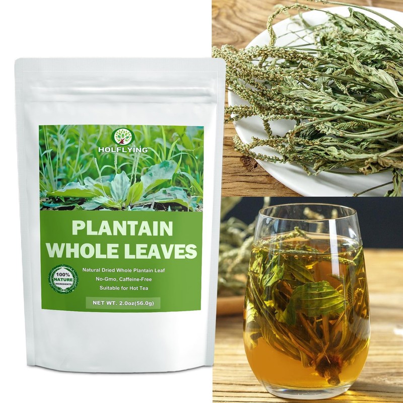 Dried Whole Plantain Leaf Herbs - 2.0 oz(56.0g), All-Natural Plantain