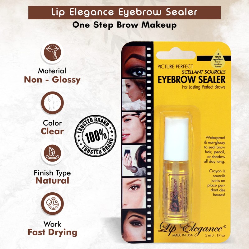 Lip Elegance Eyebrow Sealer – Clear Waterproof Brow Gel for