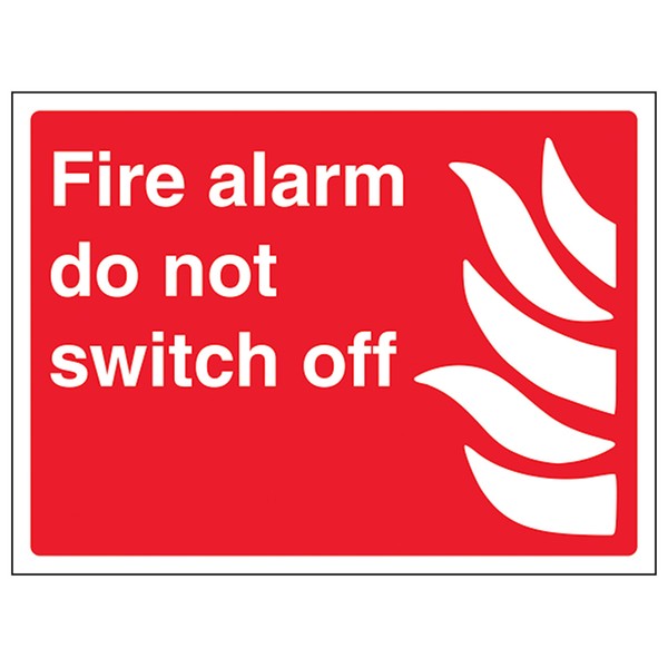 V Safety Fire Alarm Do Not Switch Off - Landscape