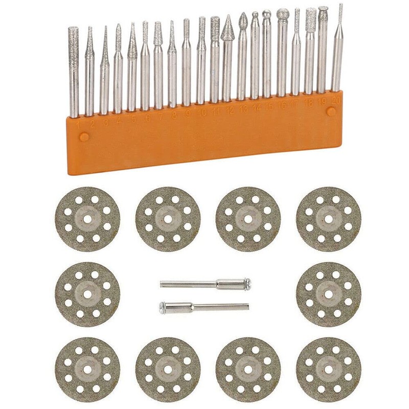 32pcs Diamond Grinding Cutting Carving Bit for Dremel Rotary Tool