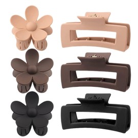 Lovgrin 6Piezas Pinzas Pelo Mujer,Pinzas Para El Cabello Antideslizantes,Horquillas de plástico coloridas con resorte,adecuadas para lavarse la cara, fiestas, viajes.