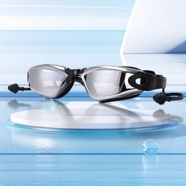 International High-Definition Adult Swimming Goggles for Men and Women lf66 Blue Anti-Fog Reflective [Box] 5ea