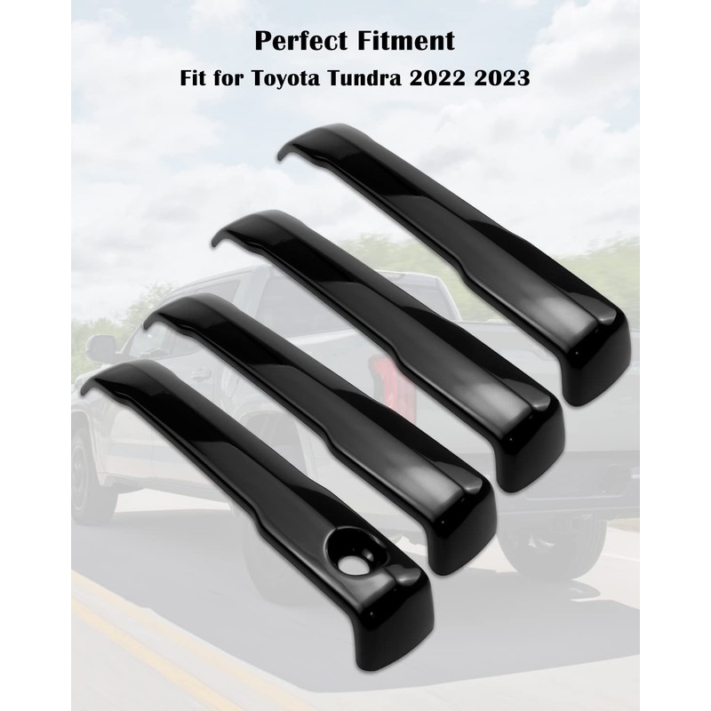 TIKSCIENCE Car Exterior Door Handle Trim Cover for Toyota Tundra