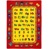 Kids Rugs Educational/Playtime Red Yellow Fun Learning Numbers ABC’s Letters