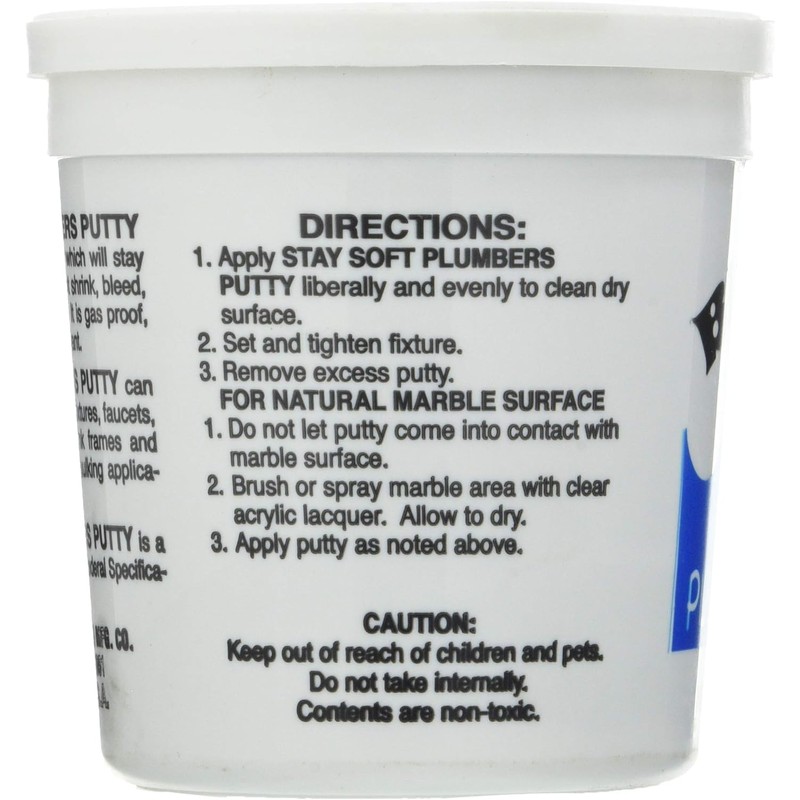 Black Swan 01040 Stay Soft Plumbers Putty, 14 oz White