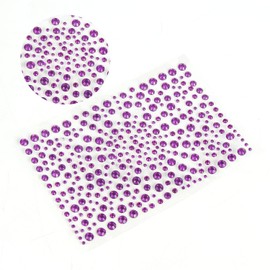 KIMOBER 325pcs Dark Purple Rhinestone Stickers,Self Adhesive Bling Gems Embellishment Stickers for DIY Craft, Nail Art