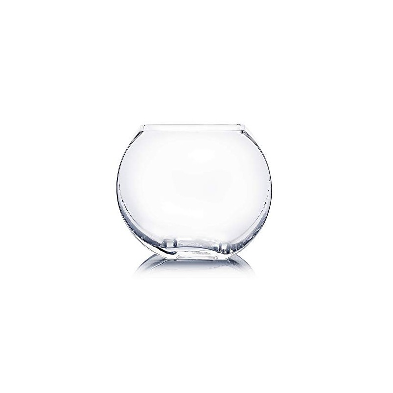 WGV Square Moon Vase, 8" x 2.5"W, 6.75" H, Clear