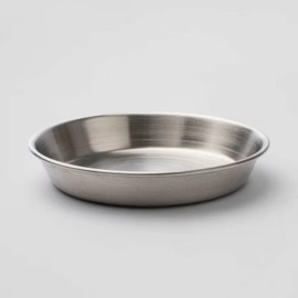 Matte Stainless Steel Cat Dog Dish Bowl - Silver