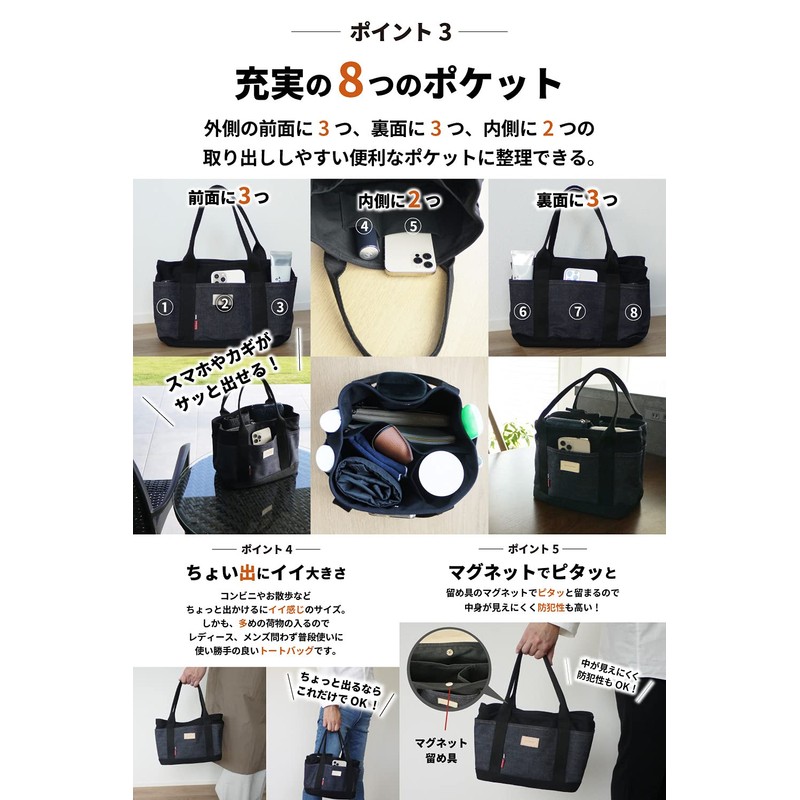 Need Network Okayama Denim Mini Tote Bag, Women's, Men's, Canvas,
