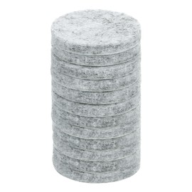 uxcell Round Felt Furniture Pads, 12Pcs 0.8" Dia x 0.12" Thick Adhesive Backed Felt Non-Slip Anti-Scratch Felt Pads Chair Leg Protectors for Protecting Hardwood Floor, Gray