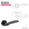 Decoranddecor Solitude Matt Black Door Lever Handles On 54mm Rose
