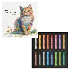 Pentel PTAC-16 Crayons Art Crayons, Set of 16 Colors